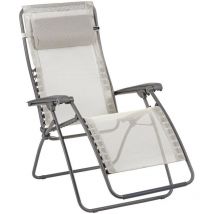 Lafuma Mobilier - Fauteuil Relax Jardin - Chaise Longue Zéro Gravité - Rsxa Clip - Batyline Iso - Beige Seigle