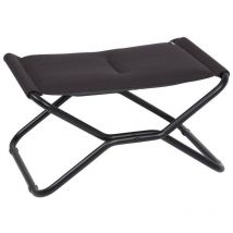 Lafuma Mobilier - Repose-jambes / Tabouret Matelassé Pliant - Next - Aircomfort - Noir Acier