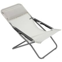 Lafuma Mobilier - Chaise Longue - Bain De Soleil - Transat Jardin - Pliant - Transabed - Batyline Iso - Beige Seigle
