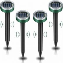 Solar Maulwurfabwehr, 4 Stück Ultraschall-schädlingsbekämpfer – Maulwurfbekämpfung Mit Ip65 Wasserdicht, Maulwurfabwehr Für Den Garten