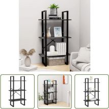Longziming - The Living Store Lagerregal Grau 60x30x105 cm Holzwerkstoff - Regal - Holzregal - Lagerregal - Wohnwandregal - Garderobe
