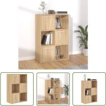 Longziming - The Living Store Lagerschrank Sonoma-eiche 60x29,5x90 Cm Holzwerkstoff - Bücherregal - Holzschrank - Wohnraumorganisation - Stauraum - 