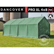 Lagerzelt Zeltgarage pro Lagehalle 4x8x2,5x3,6m, pvc, Grün