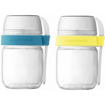 Lagrange - Lot de 2 pots en verre pour yaourtière 440401