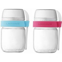 Lagrange - Lot de 2 pots en verre pour yaourtière 440403