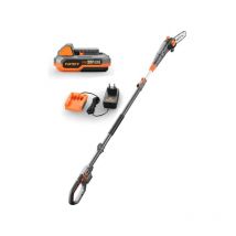 Fuxtec - lagueuse télescopique batterie FX-E1HE20 - 20V guide 8 pouces - Set batterie et chargeur