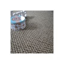 Décoweb - Laine et Sisal - Albury grosses boucles - Taupe - Rouleau de 4m x 26m