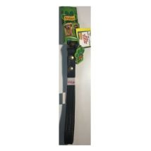Laisse 100cm en Cuir Noir- qr code identity Friskies Purina