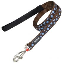 Laisse pour chien dingo rouge points marron (1,2 x 120 cm)