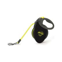 Laisse enrouleur Flexi Neon Giant Flexi GT3-210-S-NEO-12 - Noir et jaune - Pour chiens jusqu'a 50 kg