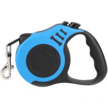 Laisse pour animaux de compagnie laisse rétractable automatique bleue 5 mètres