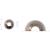 Diamant-Vorritzer 140mm – PKD H4mm – 28 Zähne – 3,4/4,6mm – für MDF, HDF, Spanplatten – Qualität Made in Deutschland