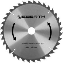 Lama Sega Circolare tct per Xilografie (254 x 2,8 x 30 mm, 36 Denti, Carburo di Tungsteno)