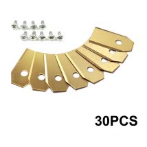 Lame de Rechange en titane pour Tondeuse Husqvarna, Lot de 30 Lame de tondeuse à gazon, Faucheuses à Gazon accessoires avec vis