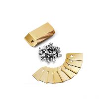 Aiperq - Lame de Rechange en titane pour Tondeuse Husqvarna, Lot de 45 Lame de tondeuse à gazon, Faucheuses à Gazon accessoires avec vis