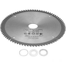 Lame de scie circulaire 210mm×30mm Diamètre de l'alésage 80 dents Lame de scie circulaire avec 3 joints toriques en carbure cémenté