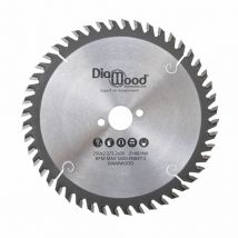 Diamwood - Lame de Scie Circulaire Bois pour Scies sur Table, Combinée ou Toupie Scie - Universelle Bois - 48 Dents Alternées Positives - Carbure