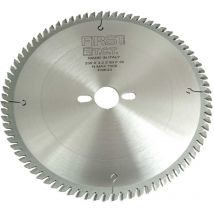 First Italia - Lame de Scie Circulaire hm d. 250 mm avec 80 Dents et Alésage de 30 mm - Acier Carbure - Conçue pour Finitions de Bois Tendre et