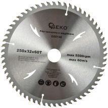 Lame de scie circulaire tct pour bois Ø250x32 60 dents