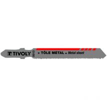 Tivoly - 2 Stichsägeblätter • Gerader Schnitt • Ausgezeichnetes Finish • T-Typ-Aufsatz • Zum Schneiden von Blech