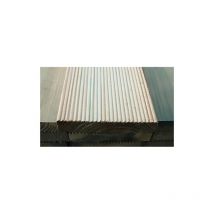 Lame de sol molete'e antide'rapante en bois de pin impre'gne' 14,5x2,7x240 cm pour sols exte'rieurs jardins piscines et plages