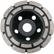 Tonchean Disque de finitions pour meuleuse,Lame diamantée, diamant de meulage de béton 125 x 22,23 mm double rangée, meule diamantée universelle pour