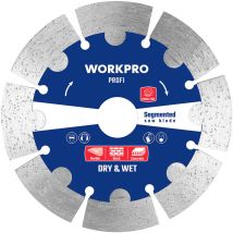 Lame diamant profi segmentée ø125x22,2mm. Workpro