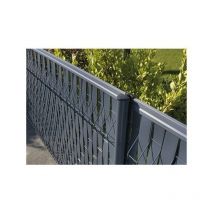 3 Lame de finitions pour grillage rigide lixo plus Hauteur 2.50m gris