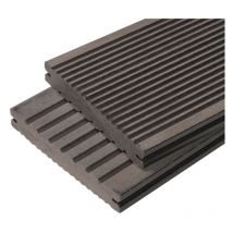 Mccover - Lame terrasse bois composite plein Maxima l 360 cm - Coloris - Gris anthracite, Epaisseur - 22mm, Largeur - 14 cm, Longueur - 360 cm
