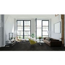 Deladeco - Lame pvc à clipser bois Nolwenn i Carbone 17,78x121,28 - Dimensions:17,78x121,28 - Carbone -2.15 m2