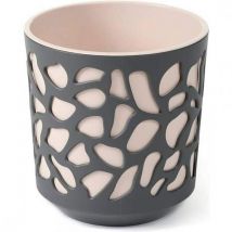 Duet - Vaso da fiori per piante, 190 mm, Antracite e Beige Chiaro - Lamela