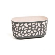 Duet - Vaso da fiori per piante, 400 mm, Antracite e Beige Chiaro - Lamela