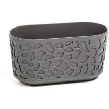 Duet - Vaso da fiori per piante, 600 mm, Antracite - Lamela