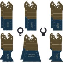 Lames de scie oscillantes de 14 pièces, lames multi-outils pour bois et métal, kits de lames multi-outils adaptées à Dewalt Milwaukee Makita Bosch