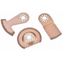 Ensemble de Lames de Scie Oscillantes - 3Pcs pour Coupe Générale et Carrelage Multifonction