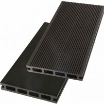 Lames terrasse composite anth. 2.60m - Garantie 7 ans - réversibles - Couleur Anthracite