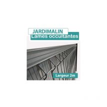 Cloture&jardin - Lames Occultation Aluminium Gris Anthracite - 2M - jardimalin - 1,73 mètre