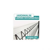 Cloture&jardin - Lames Occultation Aluminium Gris Clair - 2M - jardimalin - 1,53 mètre