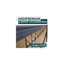 Cloture&jardin - Lames Occultation Composite Bois Clair - 2.5M - jardipremium - 1,23 mètre