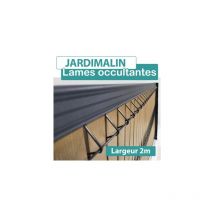 Cloture&jardin - Lames Occultation Composite Bois Clair - 2M - jardimalin - 1,53 mètre
