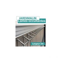 Cloture&jardin - Lames Occultation Composite Gris Anthracite - 2M - jardimalin - 1,23 mètre