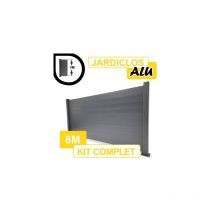 Cloture&jardin - Kit Clôture Aluminium Gris Anthracite 8M - jardiclos - Sur Platines - 1 mètre