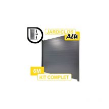 Cloture&jardin - Kit Clôture Aluminium Gris Anthracite 6M - jardiclos - a Sceller - 2 mètres