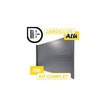 Cloture&jardin - Kit Clôture Aluminium Gris Anthracite 8M - jardiclos - a Sceller - 1,60 mètre