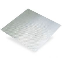 Lamiera ondulata in alluminio, incolore, spessore 0,5 mm, 500 x 250 mm