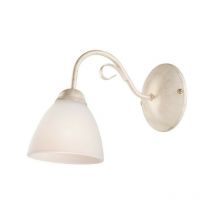 Lamkur Adelle Wandleuchte mit Glasschirm weiß, 1x E27