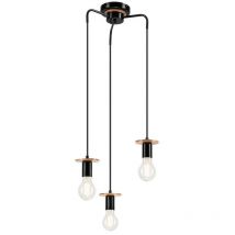 Lamkur Lighting - Lamkur Angelina Plafonnier suspendu Cluster noir, 3x E27