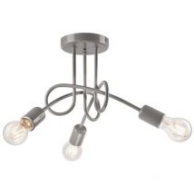 Lamkur Lighting - Lamkur Camilla Flexi Camilla Multi Arm Semi Flush Deckenleuchte Grau, 3x E27