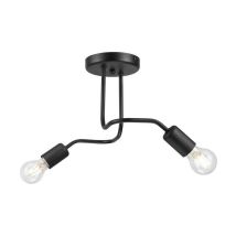 Lamkur Lighting - Lamkur Charlie Flexi Plafonnier semi-encastré à bras multiples Charlie noir, 2x E27