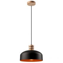 Lamkur Dome Pendel-Deckenleuchten Schwarz/Orange, 1x E27